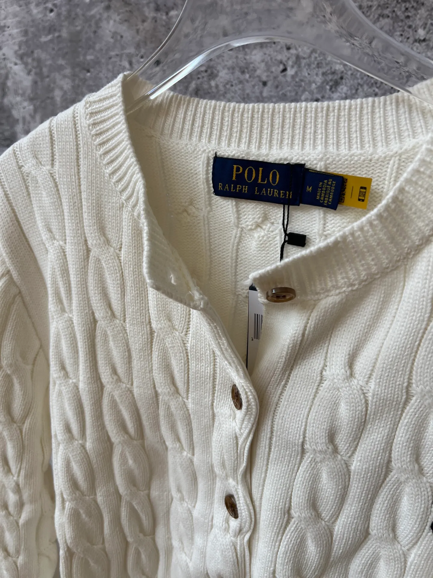 P240 Ralph Lauren autumn women's knitted rubber flower cardigan sweater, Xiaohongshu traffic password, classic rubber flower cardigan buttons, original pure cotton yarn craftsmanship, slim fit upper body, lazy old money style